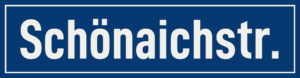 Straßenschild Schönaichstraße