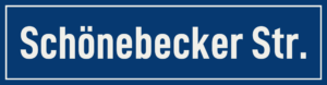 Straßenschild Schönebecker Straße