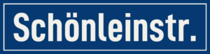Straßenschild Schönleinstraße