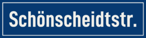 Straßenschild Schönscheidtstraße