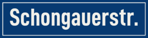 Straßenschild Schongauerstraße