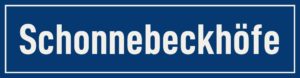 Straßenschild Schonnebeckhöfe