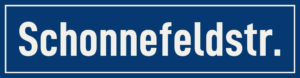 Straßenschild Schonnefeldstraße