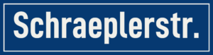 Straßenschild Schraeplerstraße