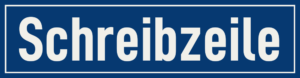 Straßenschild Schreibzeile