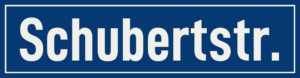 Straßenschild Schubertstraße