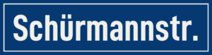 Straßenschild Schürmannstraße