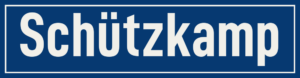 Straßenschild Schützkamp