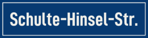 Straßenschild Schulte-Hinsel-Straße