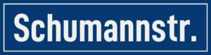 Straßenschild Schumannstraße