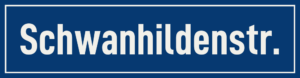 Straßenschild Schwanhildenstraße