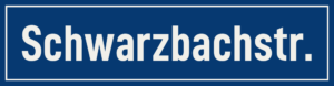 Straßenschild Schwarzbachstraße