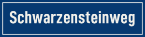 Straßenschild Schwarzensteinweg