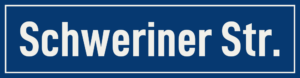 Straßenschild Schweriner Straße