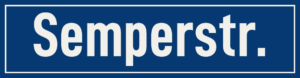 Straßenschild Semperstraße