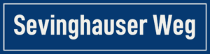 Straßenschild Sevinghauser Weg