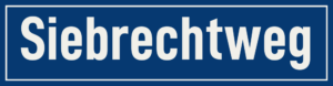 Straßenschild Siebrechtweg