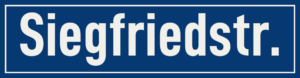 Straßenschild Siegfriedstraße