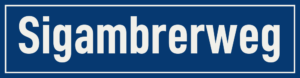 Straßenschild Sigambrerweg