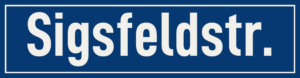 Straßenschild Sigsfeldstraße