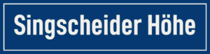 Straßenschild Singscheider Höhe