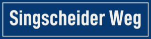 Straßenschild Singscheider Weg