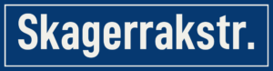 Straßenschild Skagerrakstraße