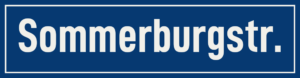 Straßenschild Sommerburgstraße