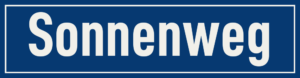 Straßenschild Sonnenweg
