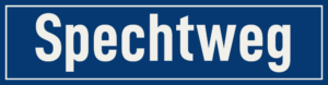 Straßenschild Spechtweg
