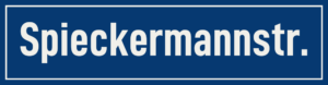 Straßenschild Spieckermannstraße