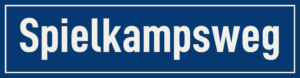 Straßenschild Spielkampsweg