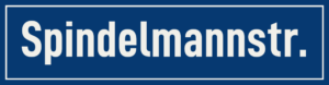 Straßenschild Spindelmannstraße