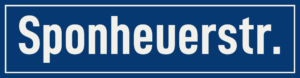 Straßenschild Sponheuerstraße