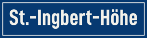 Straßenschild St.-Ingbert-Höhe