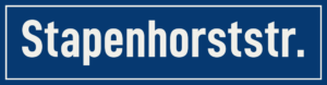 Straßenschild Stapenhorststraße