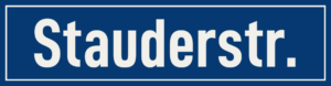 Straßenschild Stauderstraße
