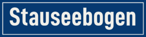 Straßenschild Stauseebogen