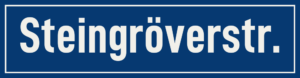 Straßenschild Steingröverstraße