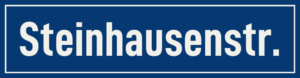 Straßenschild Steinhausenstraße