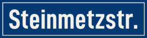 Straßenschild Steinmetzstraße