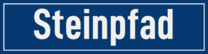 Straßenschild Steinpfad