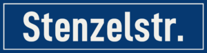 Straßenschild Stenzelstraße