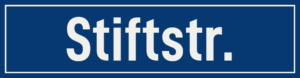 Straßenschild Stiftstraße