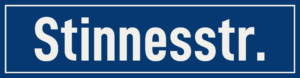 Straßenschild Stinnesstraße
