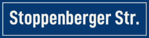Straßenschild Stoppenberger Straße