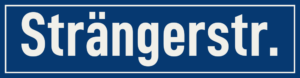 Straßenschild Strängerstraße