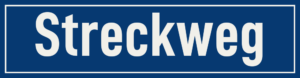 Straßenschild Streckweg