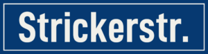 Straßenschild Strickerstraße