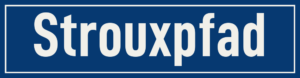 Straßenschild Strouxpfad